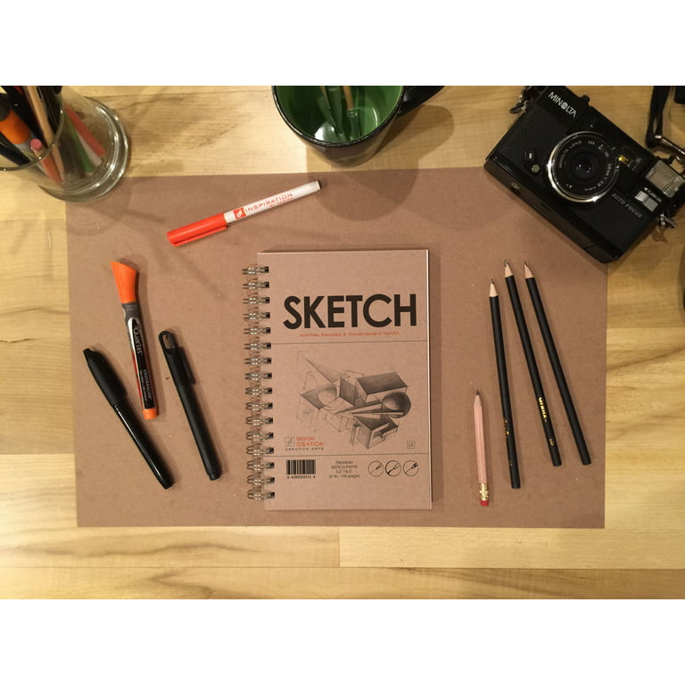 Basics Sketch Pad, 5.5x8.5, 67 lb. / 100 gsm, 100 Sheets