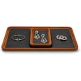 thumbnail image 3 of Oirlv Solid Wood Jewelry Display Tray Small Jewelry Tray Rings Earrings Bracelets Necklace Holder Organizer(Rectangle, Grey), 3 of 8
