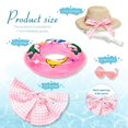 thumbnail image 3 of KuKeDi 7 inch Mini Desk Goose Outfit Set, Beach Clothes with Swimsuit Hat Sunglasses and Swim Ring Accessories, 3 of 6