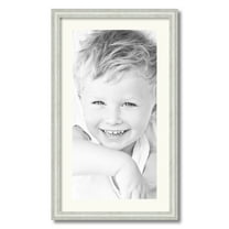 ArtToFrames 16x28" Matted Picture Frame with 12x24" Single Mat Photo Opening Framed in 1.25" Off White Wash on Ash and 2" Chantilly Mat (FWM-4098-16x28)