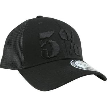 5% Nutrition Rich Piana Black Trucker Hat, Snapback Baseball Hat - Back Mesh Adjustable Flexfit Curve Bill Cap for Men and Women, Embroidered Black 5 Percent Logo