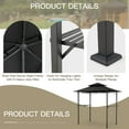 thumbnail image 4 of AECOJOY 8' x 5' Outdoor Grill Gazebo with Vented Top, Double Tier BBQ Canopy Gazebo-Black, 4 of 8