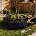 thumbnail image 4 of 10Pcs Imitation Stone Garden Fence, Stone-Look Lawn Edging Border For Flower Beds, Plastic Garden Retaining Edging Fence, Flexible Interlocking Landscape Edging, 4 of 4