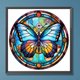 thumbnail image 1 of Cuadros Decorativos Kit de pintura por números DIY mariposa aceite arte imagen artesanía hogar pared decoración (H1700) Wdftyju  embutido en tela, 1 of 8