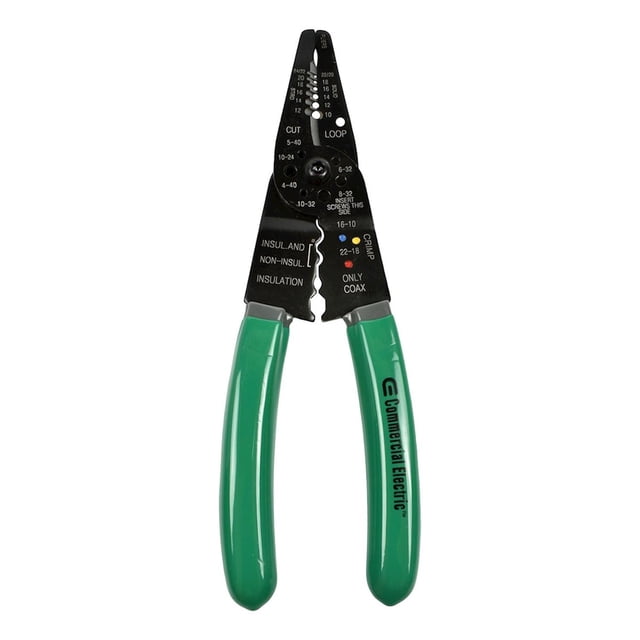 Pinzas Punta Larga Commercial Electric 8" Negro Acero