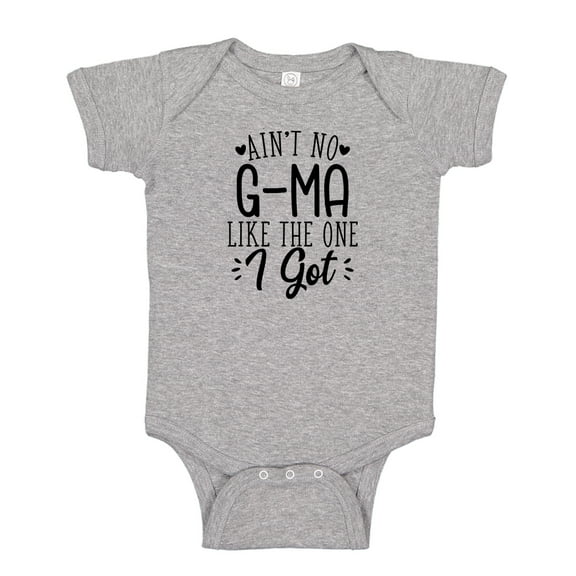 Ain't No G-Ma Like The One I Got Baby Bodysuit One Piece NB Athletic Heather