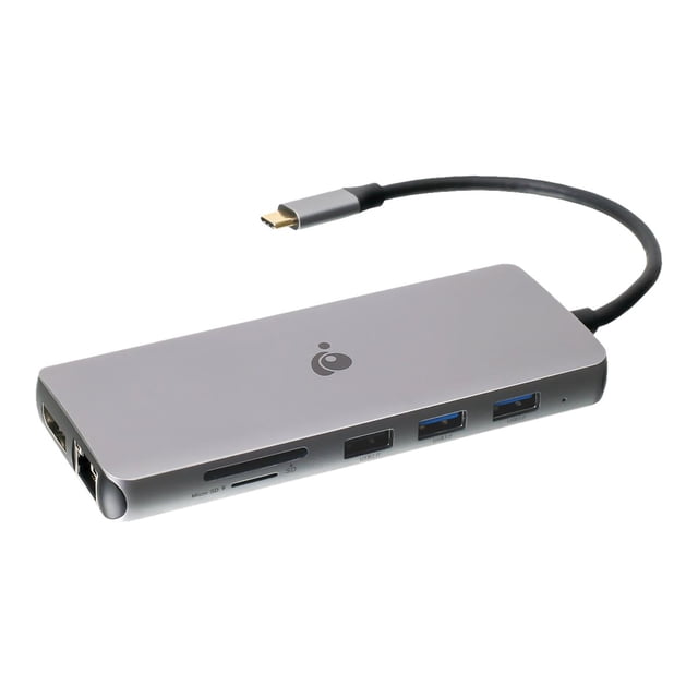 IOGEAR Triple HD Compact - station d'Accueil - USB-C 3.1 Gen 1 - 2 x HDMI, DP - 1 Go