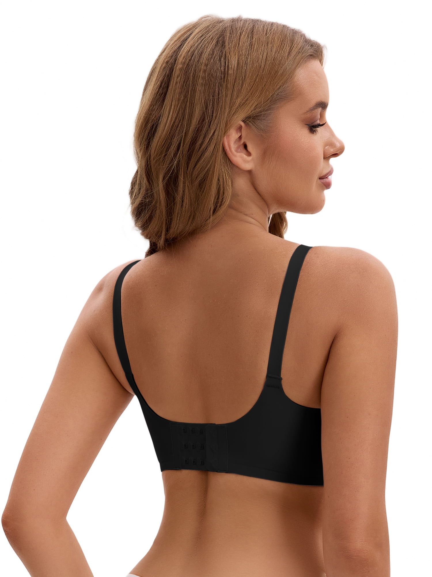 Unique Bargains Women's Nursing Push Up Wirefree Front Closure Bra XL Black
