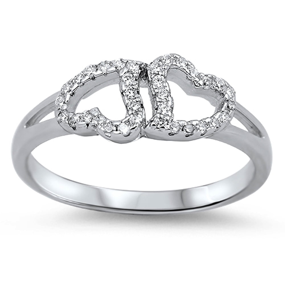 New Style Cz Infinity  .925 Sterling Silver Ring Sizes 4-11
