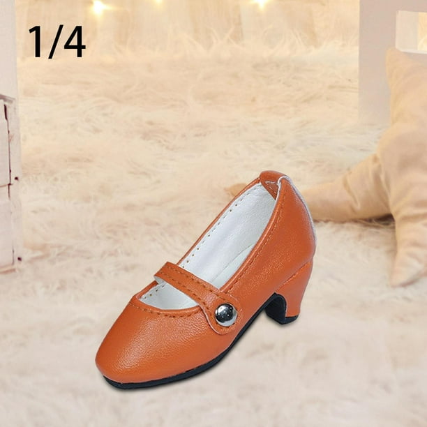 Zapatos de Muñeca Perfecl BJD Tacón Medio 1:4 Marrón Bodega