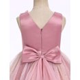 thumbnail image 5 of IBTOM CASTLE Toddler Flower Girl Dress Sequin Butterfly Princess Birthday Pageant Wedding Party Dresses V-Back Tulle Formal Gown Pink, 5 of 7