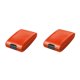thumbnail image 2 of Matsuzay Tarjetero Cartera Bloqueo multifuncional Bolsa de dinero Interior corto Antirrobo Tarjeta de visita Monedero para hombres Mujeres Naranja 2piezas, 2 of 6