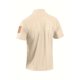 thumbnail image 5 of Mens Manga Corta Botón Abajo Camisas con Bolsillo, Color Sólido Botón de Cuello de Pie Blusa para el Ocio Y Casual, 5 of 9