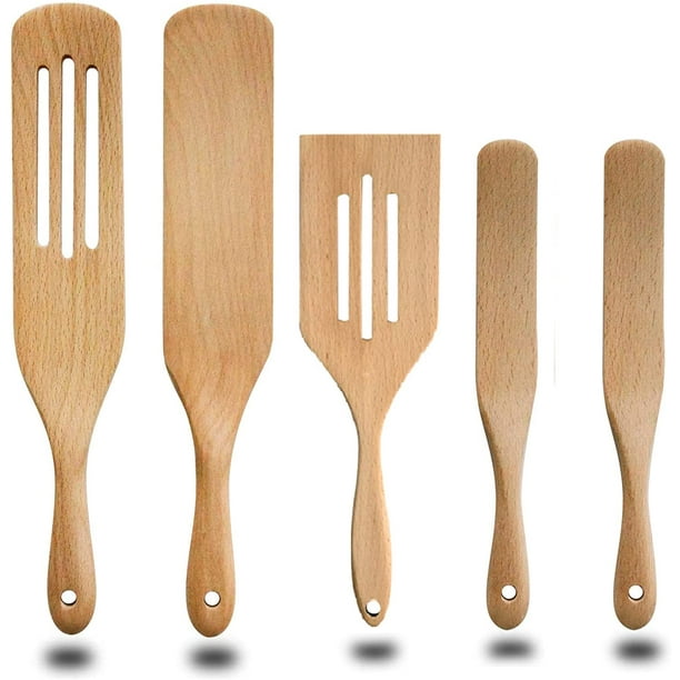 Spurtle Set As Seen On Tv, Spurtle Wooden Cooking Utensils, Beech Wood