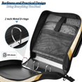 thumbnail image 5 of Haosy 3 Ring Zipper Binder with Shoulder Strap Waterproof Trapper Keeper 2 Inch D-Ring 500 Sheets Capacity, Gold Black Floral Heart, 5 of 8