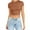 Brown, variant on Short Sleeve Shirts for Women Fashion Summer Short Sleeve Cute Crop Tops Casual Basic Crewneck Slim Fit T Shirts T-Shirt