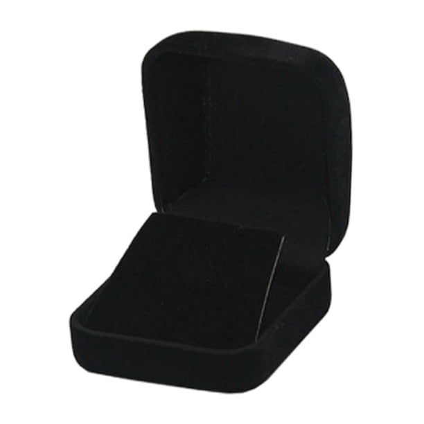Caja de terciopelo para exhibir insignias, caja para guardar broches, colección multiusos de pines de solapa Negro