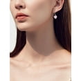 thumbnail image 4 of VESITIM Pink Opal Dangle Drop Earrings Women Sterling Silver Opal Jewelry Heart Shaped Birthstone Leverback Earring as Gift, 4 of 7