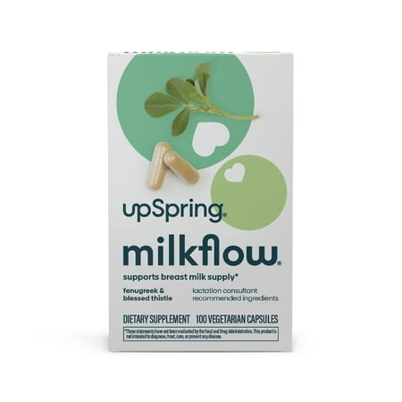UPC: 0859188006942 | UpSpring Milkflow Breastfeeding Supplement Capsules with Fenugreek and Blessed Thistle 100 Ct