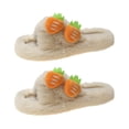thumbnail image 2 of Women ry Slippers Faux Slippers Open Toe Indoor Outdoor with Rubber Sole Fuzzy Cozy for Ladies Fashion Slippers House Slippers 40, 2 of 8