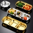 thumbnail image 3 of Sauce Dish Stainless Steel Divided Sauce Dip Bowl Durable Vinegar Soy Spice Condiment Tray for Home Restaurant, 3 of 7