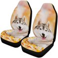 thumbnail image 1 of Juego de 2 fundas de asiento de coche ABPHQTO hojas amarillas Universal Auto asientos delanteros Protector, 1 of 3