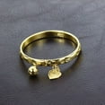 New Gold Plated Bell Heart Bracelet Children Boys Girls Baby Kids