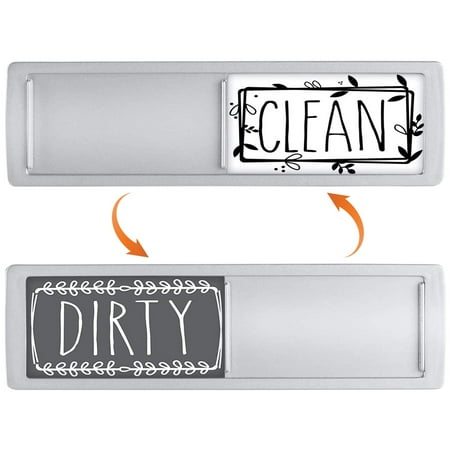 

Iraza Dishwasher Clean Dirty Sign Strong Magnetic Dishwasher Magnet Non-Scratch Simple Sliding Dishwasher Indicator with Double-Sided Sticker