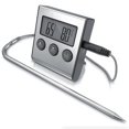 thumbnail image 1 of Termómetro digital para parrilla con sonda de acero inoxidable - 2 modos - Temperatura con señal de alarma - Temporizador 0-99:59 min. - Rango de medición -26 - 250c - Carne, 1 of 4