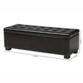 thumbnail image 2 of Baxton Studio Roanoke Contemporary Dark Brown Ottoman, 2 of 10