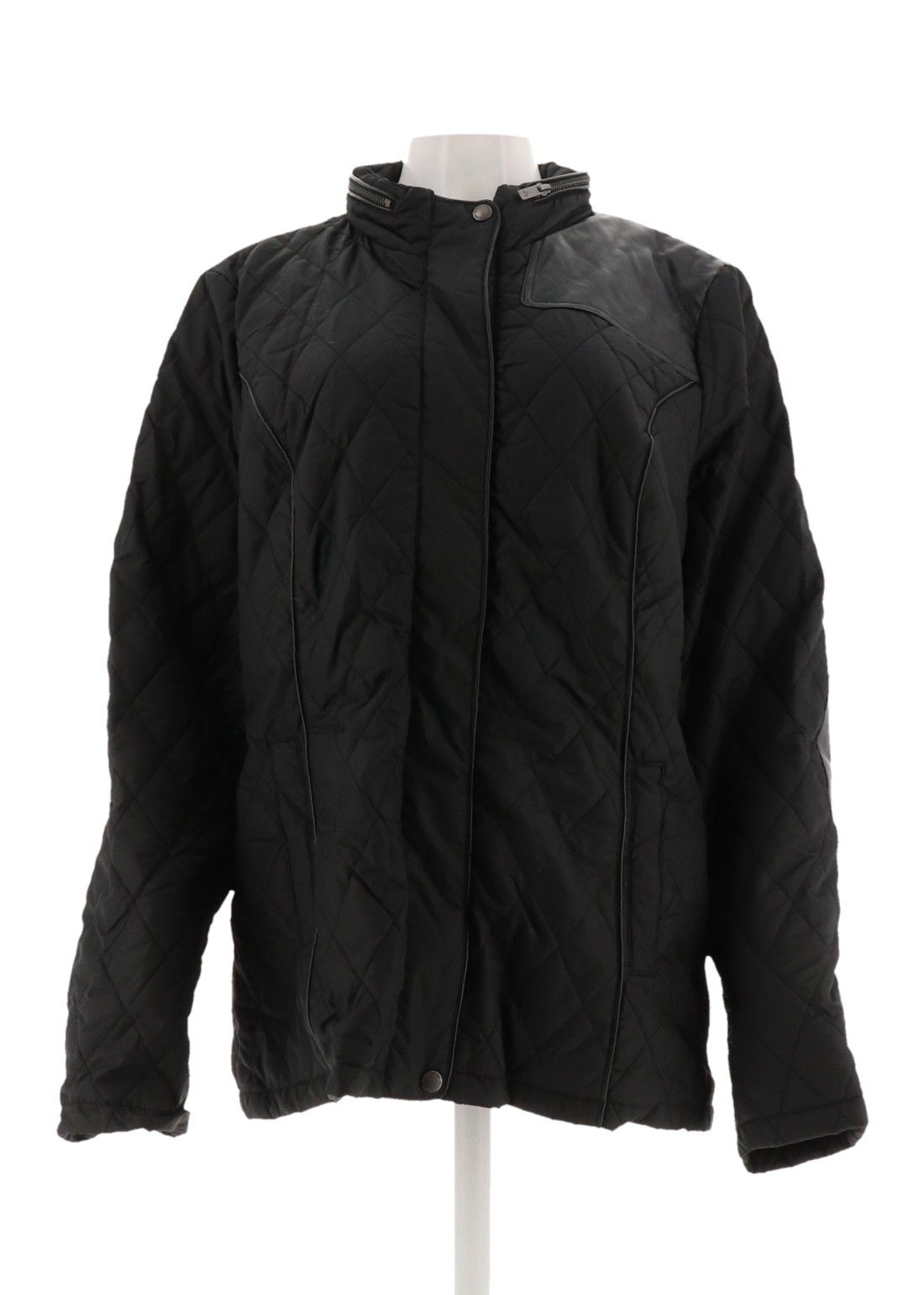 Brand - Dennis Basso Water Resistant Quilted Jacket Hood A262599 ...