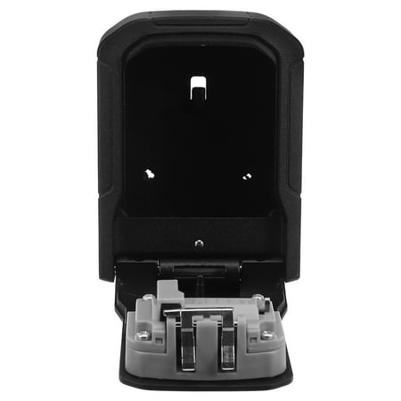 OUNONA Black Aluminum Alloy Lock Box with Password Combination Lock Weather Resistant Key Safe