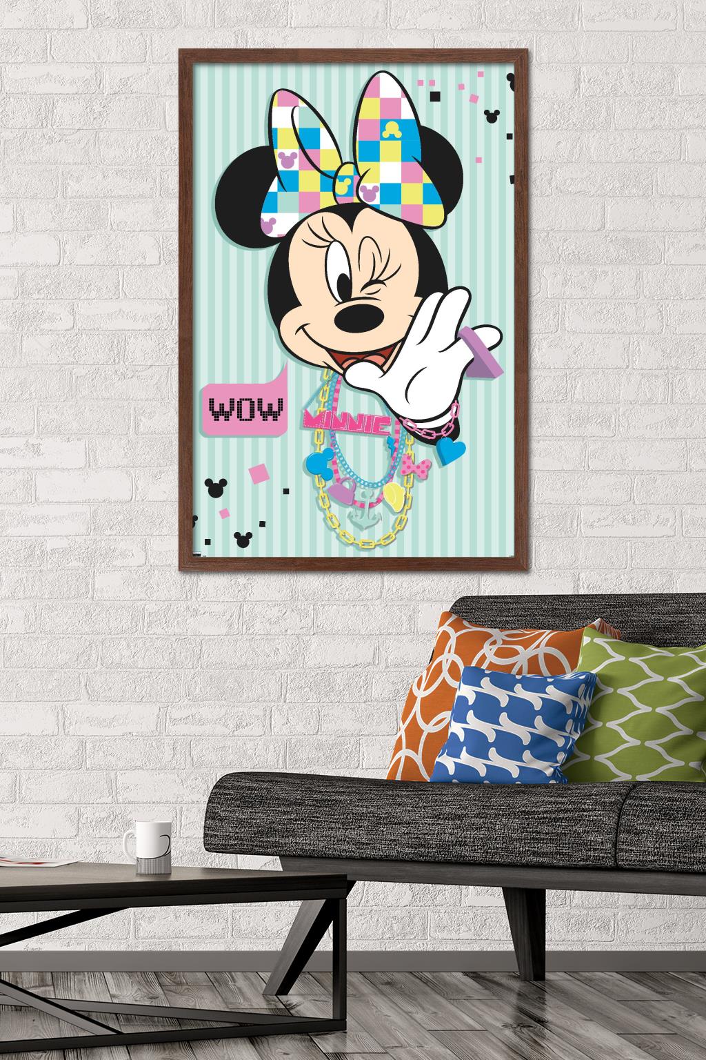 Disney Minnie Mouse - Wow Wall Poster, 22.375" x 34" Framed