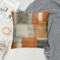 thumbnail image 2 of Nawypu   Orange Beige and Grey Throw Pillow Covers Modern Abstract Painting Decorative Pillow Cases Home Decor Standard Square  Pillowcases, 2 of 5
