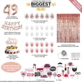 thumbnail image 2 of 49th Birthday Decoration Rose Gold, 49 Party Supplies Decoration, 49th Sash, 49 Cake Topper, 49th Photo Props, confetti Balloons, Curtain, 2 of 3
