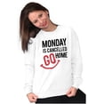 thumbnail image 4 of Monday Cancelled Go Home Weekend Vibe Unisex Plus Fleece Graphic Sweatshirt Brisco Brands 2X, 4 of 5