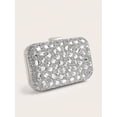thumbnail image 4 of Women's Rhinestone Evening Clutch Purse Luxury Crystal Minaudiere Handbag Wedding Party Prom Bag with Chain Strap, 4 of 8