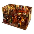 thumbnail image 2 of Hellery DIY Miniature Dollhouse Kits Room Box with Furniture and Light Creative Gift, with Dustproof Cover Doll House Model for Teens, 2 of 8