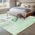 thumbnail image 4 of Large Area Rugs for Living Room Bedroom, Green Flowers 5'x8' Rug Washable Carpet Runner Indoor Outdoor, Spring Floral Elegant Pastoral Botanical Non Slip Floor Mats Rug for Kitchen, Bathroom, 4 of 8