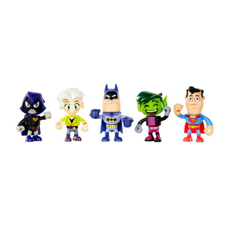 Teen Titans Go! to the Movies Mini Figures Batman, Jade Wilson, Beast Boy, Supermand, Raven 5-Pack