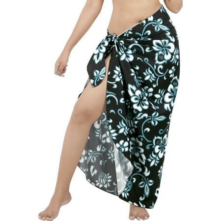 HAPPY BAY Women s Swimwear Beachwear Sarong Coverups Beach Cover up Wrap Summer Pareo Vacation Long Bikini Wraps Skirt Vacation One Size Metal  Floral