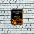 thumbnail image 2 of Portrait Round Plus Drummers Only Enter If You Dare Wall or Door Sign | Music Decor - Medium, 2 of 9