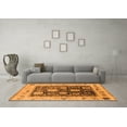 thumbnail image 3 of Ahgly Company Indoor Square Oriental Orange Industrial Area Rugs, 4' Square, 3 of 4