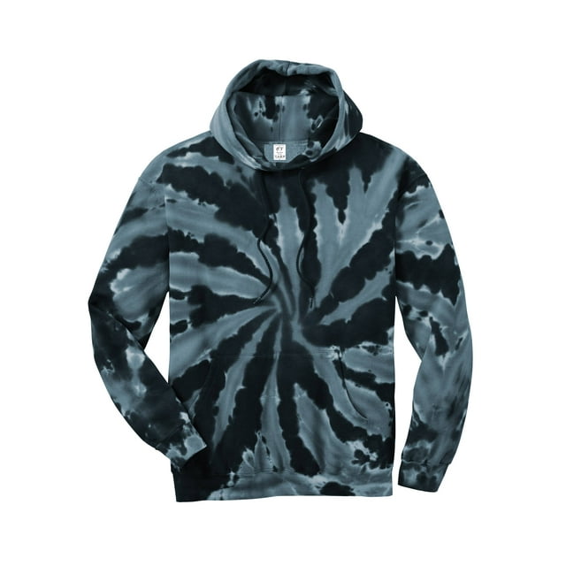 Gravity Threads Mens Tie-Dye Pullover Hoodie Sweater - Black - 2X-Large