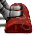 thumbnail image 3 of Woodland Foot Rest, Repetitive Ornamental Wreath Forest Mountains Trees in Warm Tones, Non-Slip Backing Ergonomic Memory Foam Leg Support for Office, Burgundy Vermilion Orange, by Ambesonne, 3 of 5