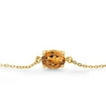 thumbnail image 2 of Gem Stone King 18K Yellow Gold Plated Silver Orange Red Madeira Citrine Solitaire Bracelet for Women (1.10 Cttw, Oval 8X6MM, Gemstone Birthstone, Fully Adjustable up to 9 inch), 2 of 3