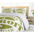 thumbnail image 5 of Ambesonne Detroit Duvet Cover Set, Grunge Retro Stamp, 2-Calking, Olive Green White, 5 of 7
