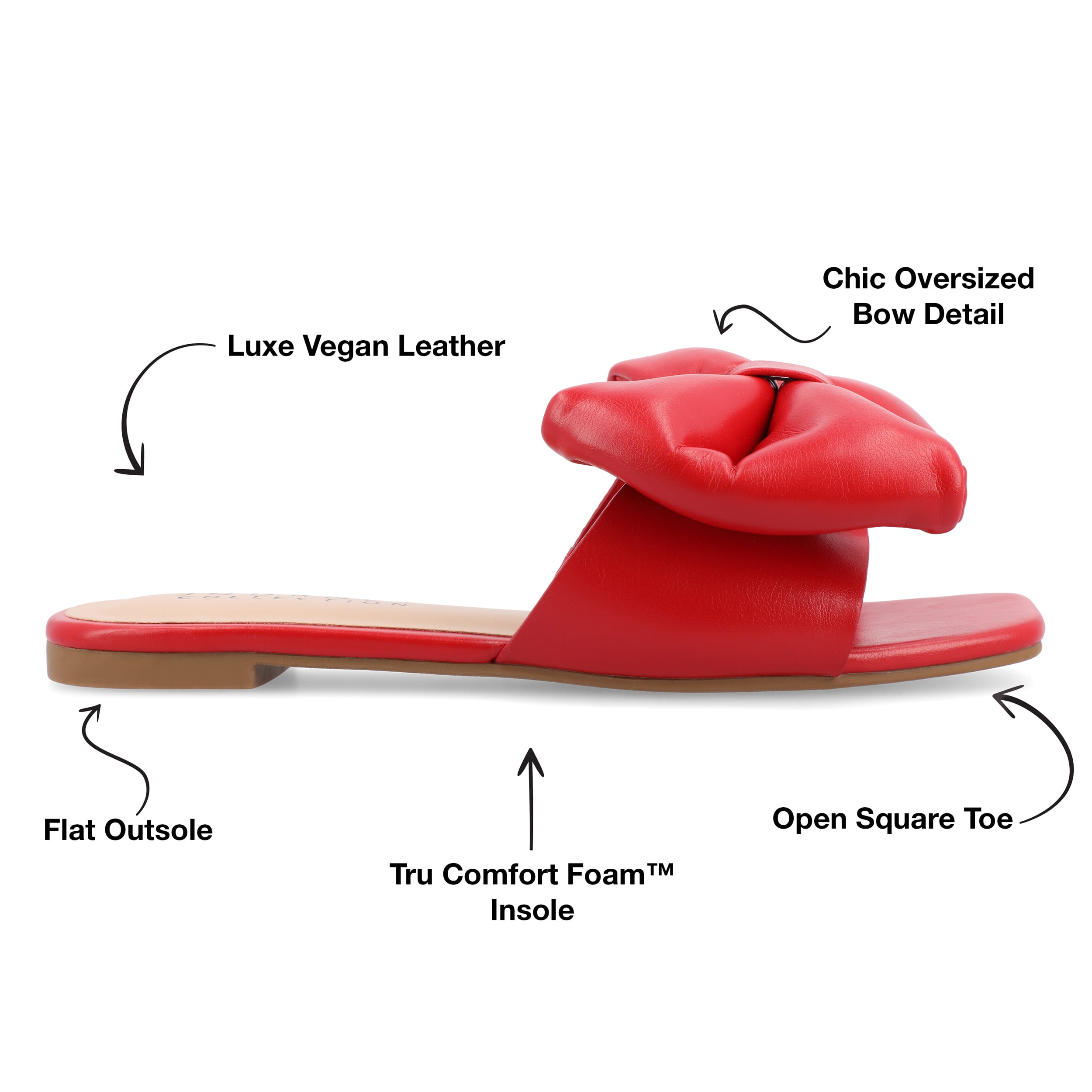 Journee Womens Fayre Slip On Flat Sandals, Widths Available