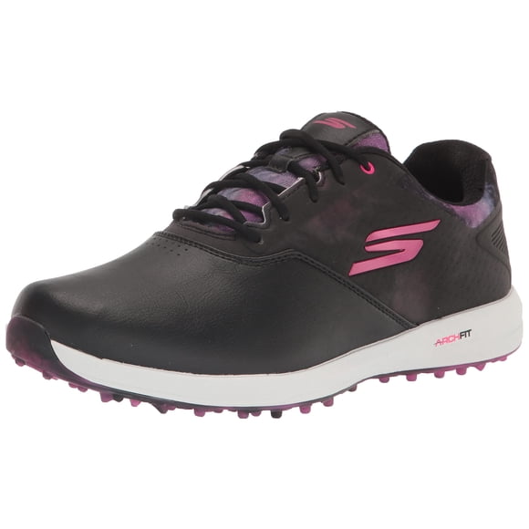 Skechers Women's Arch Fit Pro Grip Flex Golf Shoe Sneaker, Black/Multi, 7
