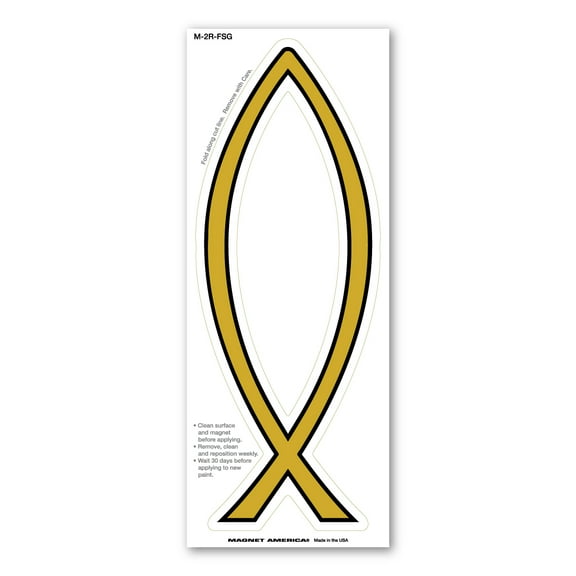 Gold Plain Fish Magnet